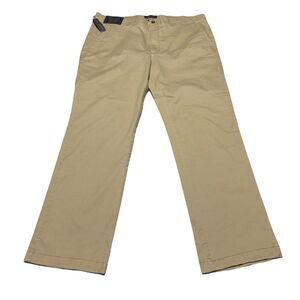 Roundtree & Yorke Pants Mens 40X32 Beige Khaki Stretch Straight Leg Chinos NWT